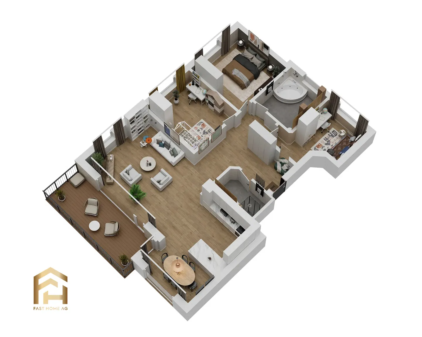 Grosszügige 4.5-Zi.-Neubauwohnung mit Südwest-Balkon - Photo 11 sur 13