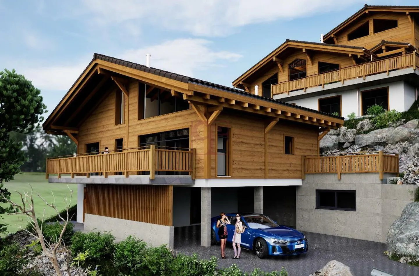 Crésuz - Chalets magnifiques avec 4,5 à 5,5 pièces - Photo 5 sur 12