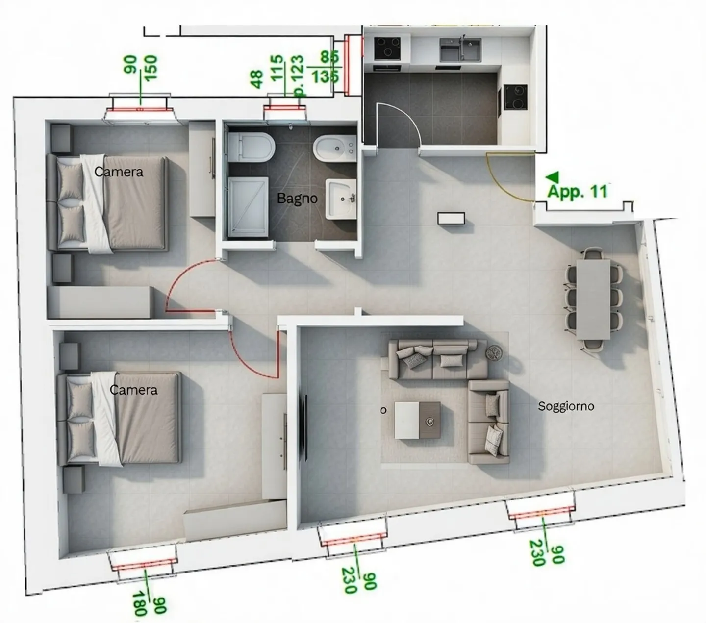 3,5 stanze ristrutturate - Foto 1 di 2