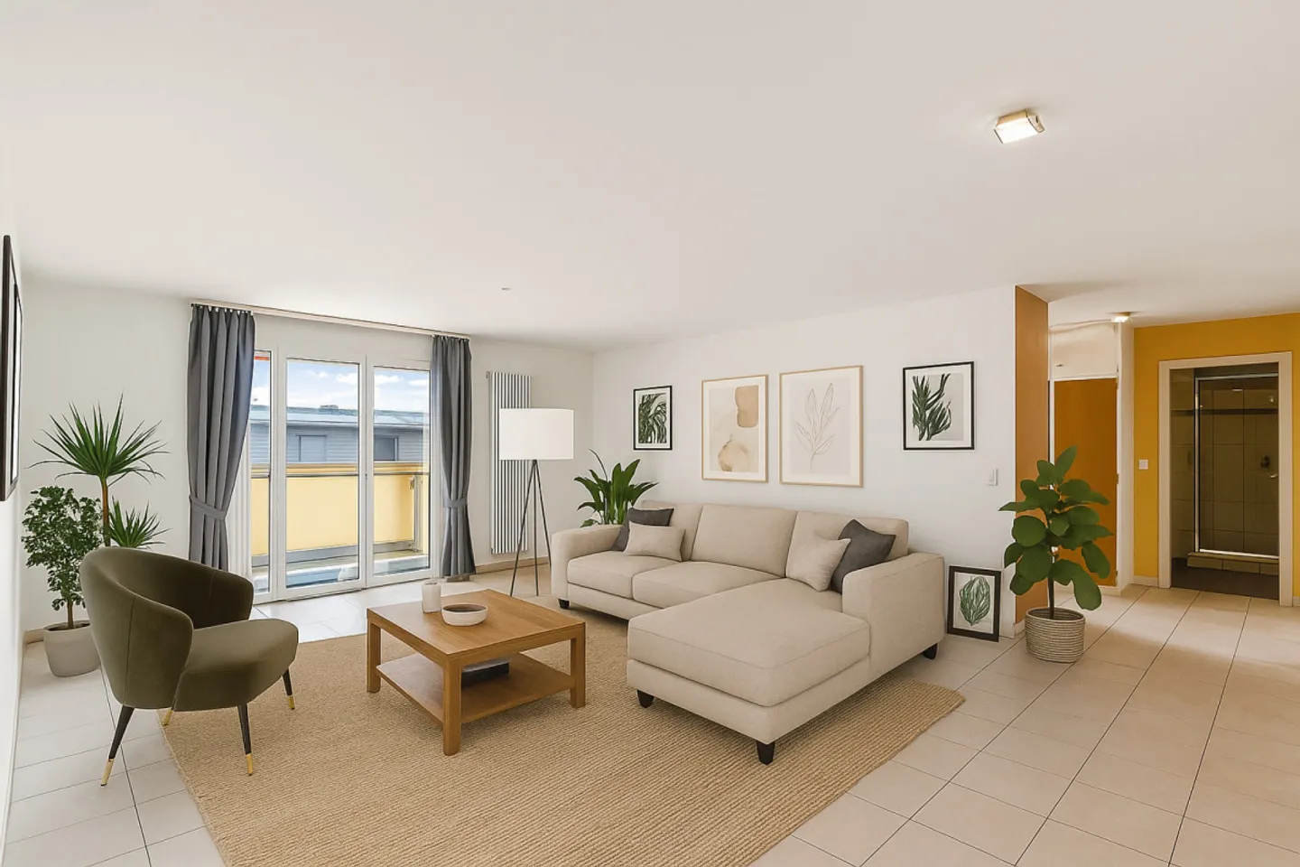 Spacious 4.5 room apartment with 2 balconies and garden in Givisiez - Photo 1 of 13