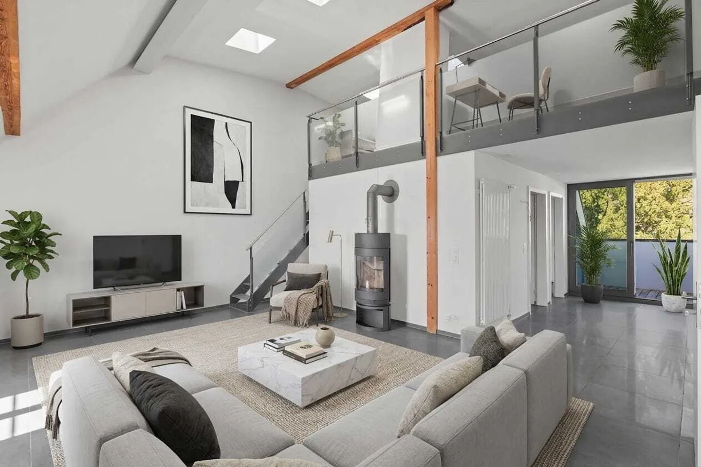 Appartement sous les combles 3½ pièces avec galerie près de Berne élégant et unique - Photo 1 sur 9