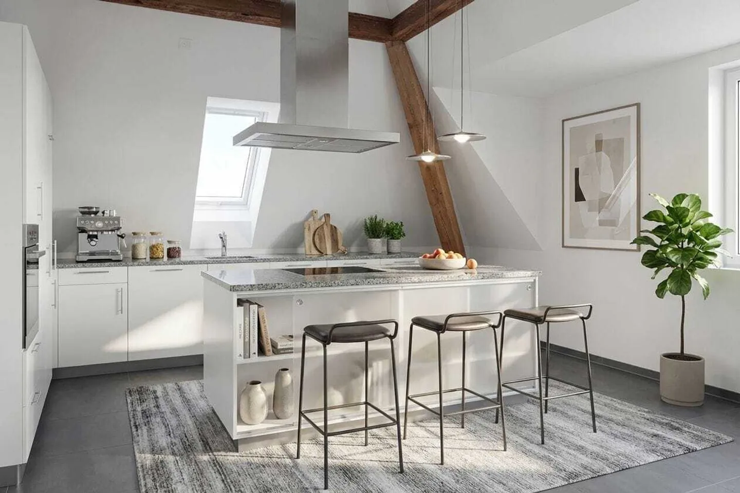 Appartement sous les combles 3½ pièces avec galerie près de Berne élégant et unique - Photo 2 sur 9