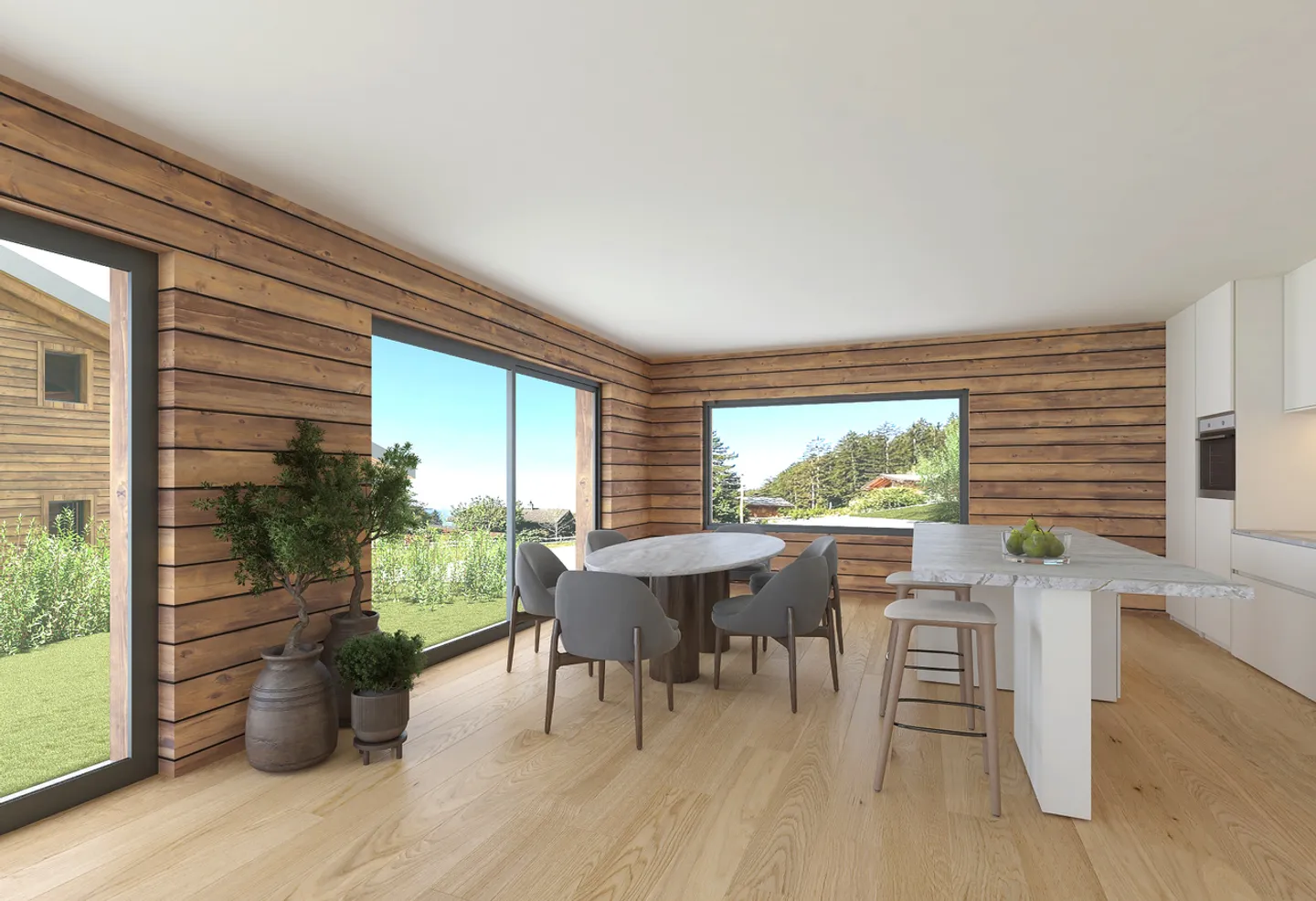 Wunderschöne 4,5-Zimmer-Wohnung mit atemberaubendem Blick in Savièse - Foto 2 von 6