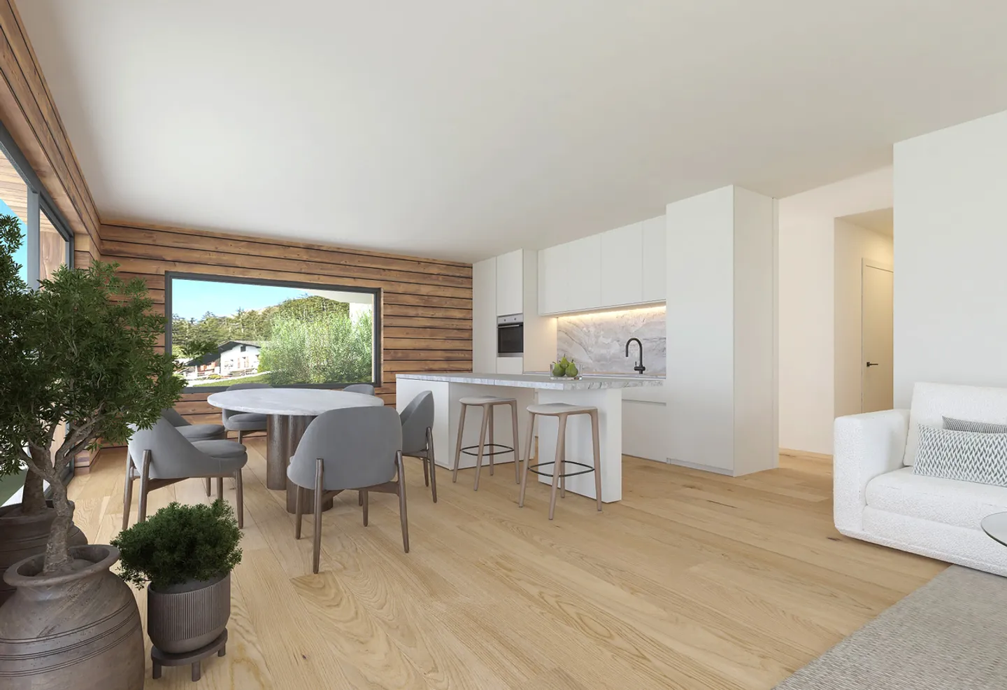 Wunderschöne 4,5-Zimmer-Wohnung mit atemberaubendem Blick in Savièse - Foto 4 von 6