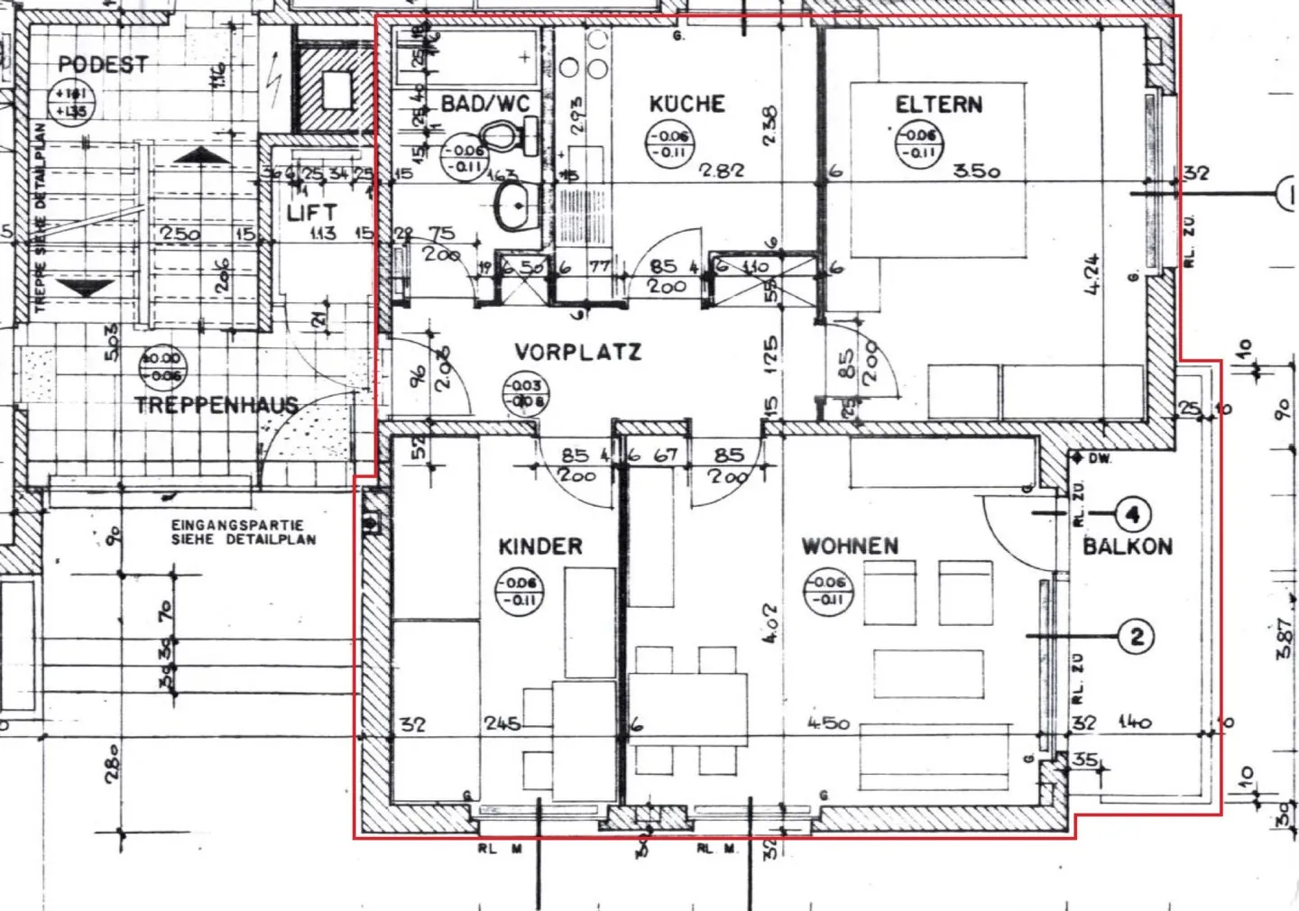3-room apartment with balcony 1st floor right - Photo 6 of 6