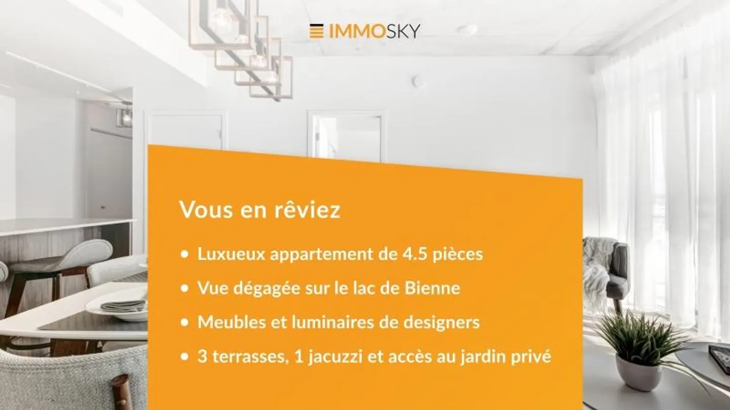 Prestigious apartment with panoramic view of Lake Bienne - Photo 2 of 3