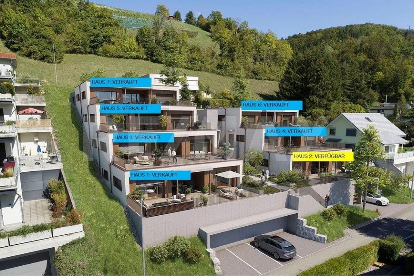 First occupancy: Terrace house with high-quality expansion in a sunny and quiet location with a view - Photo 1 of 12