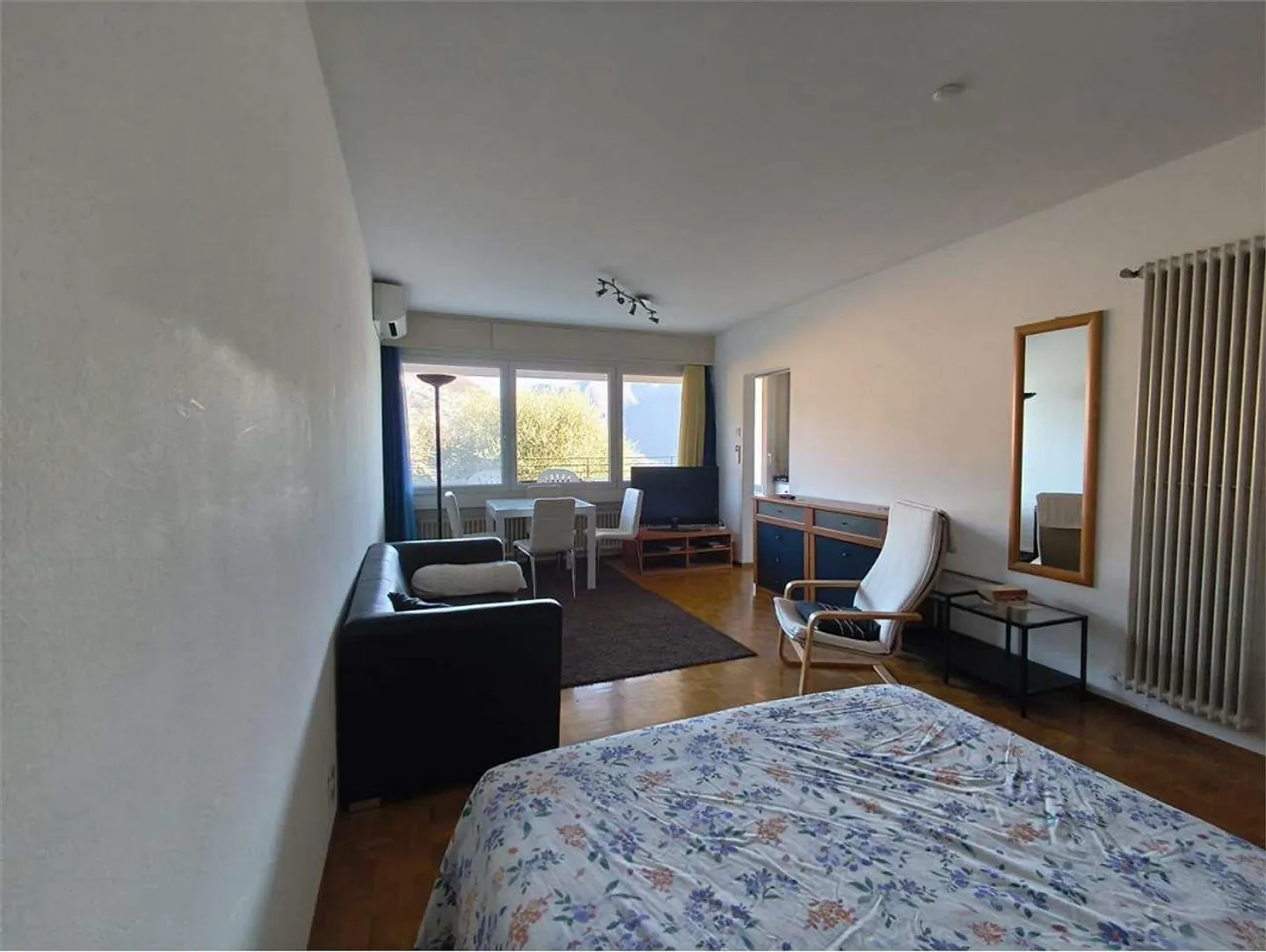 Massagno - Appartement d'une chambre spacieux et meublé avec grande terrasse et vue sur le lac - Photo 2 sur 9