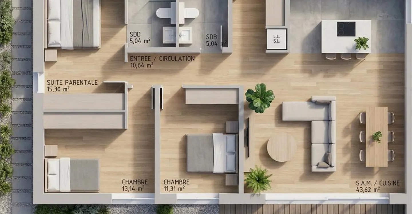 Appartement spacieux avec vue sur les Alpes - Photo 2 sur 9