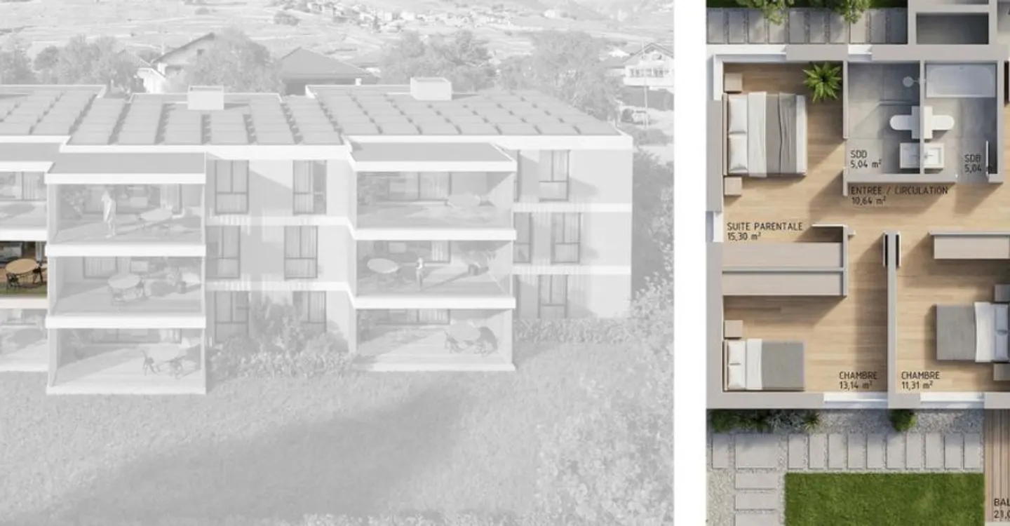 Appartement spacieux avec vue sur les Alpes - Photo 9 sur 9