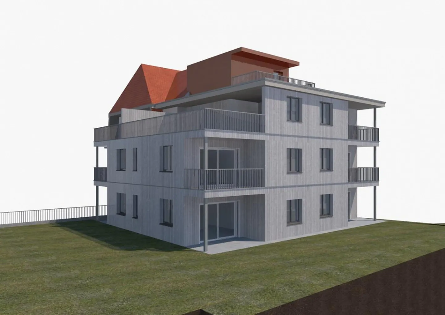 Appartement moderne de 2 1/2 pièces dans une construction écologique en bois massif - Photo 1 sur 3