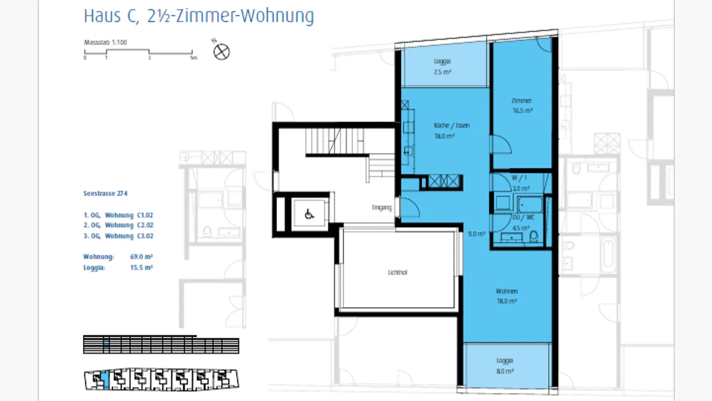 Moderno appartamento di 2,5 stanze vicino al lago - Foto 9 di 9