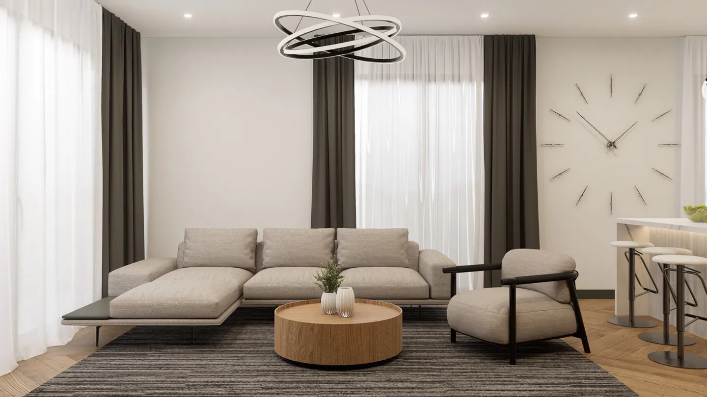 Grande appartamento 3.5 nuovo, con ampio soggiorno e balcone coperto - Foto 6 di 10