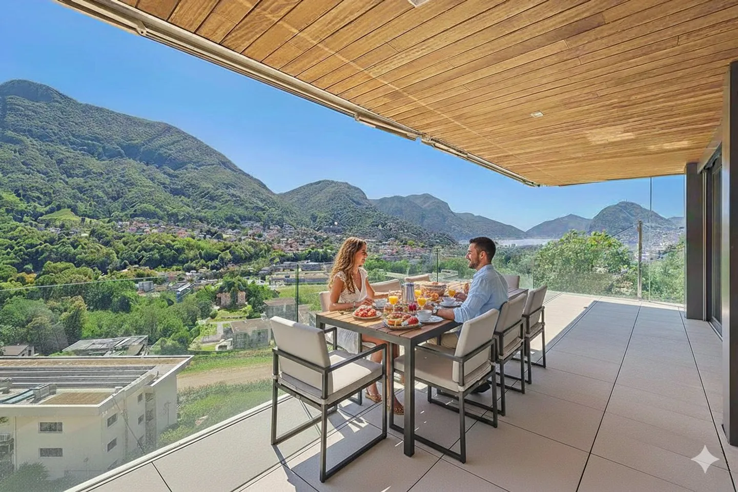 Appartamento con 3,5 stanze, arredato, con terrazza e vista lago - Foto 2 di 13