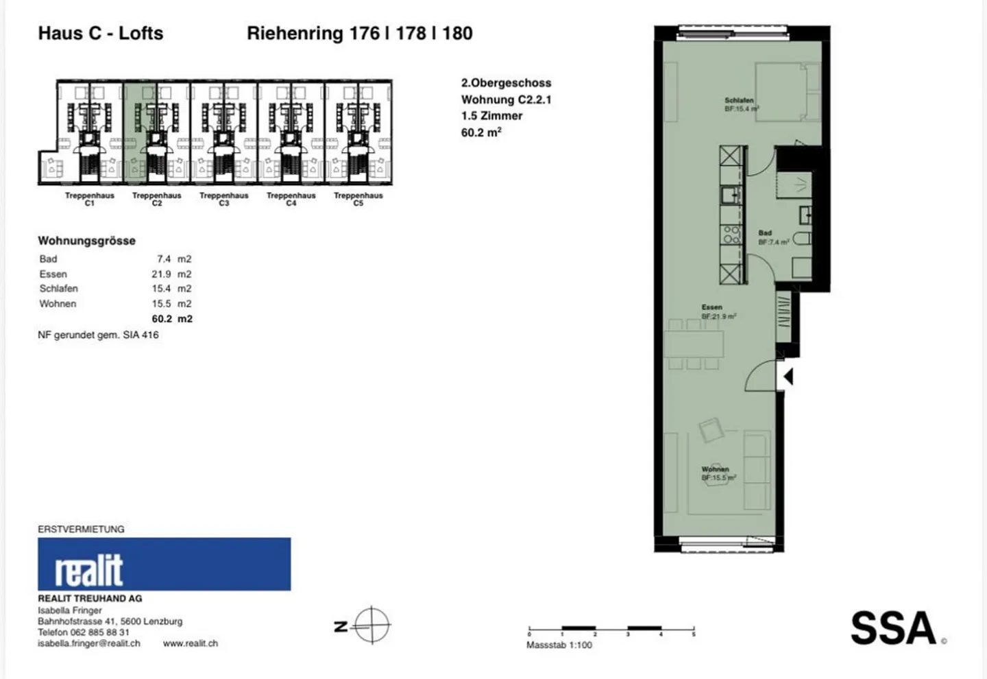Modernes Loft-Apartment in Basel - Foto 6 von 6