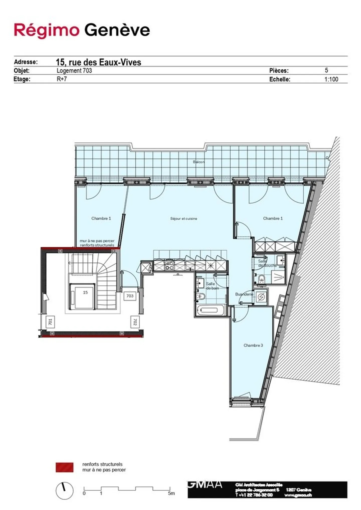 Appartement rénové à Genève - Photo 2 sur 8