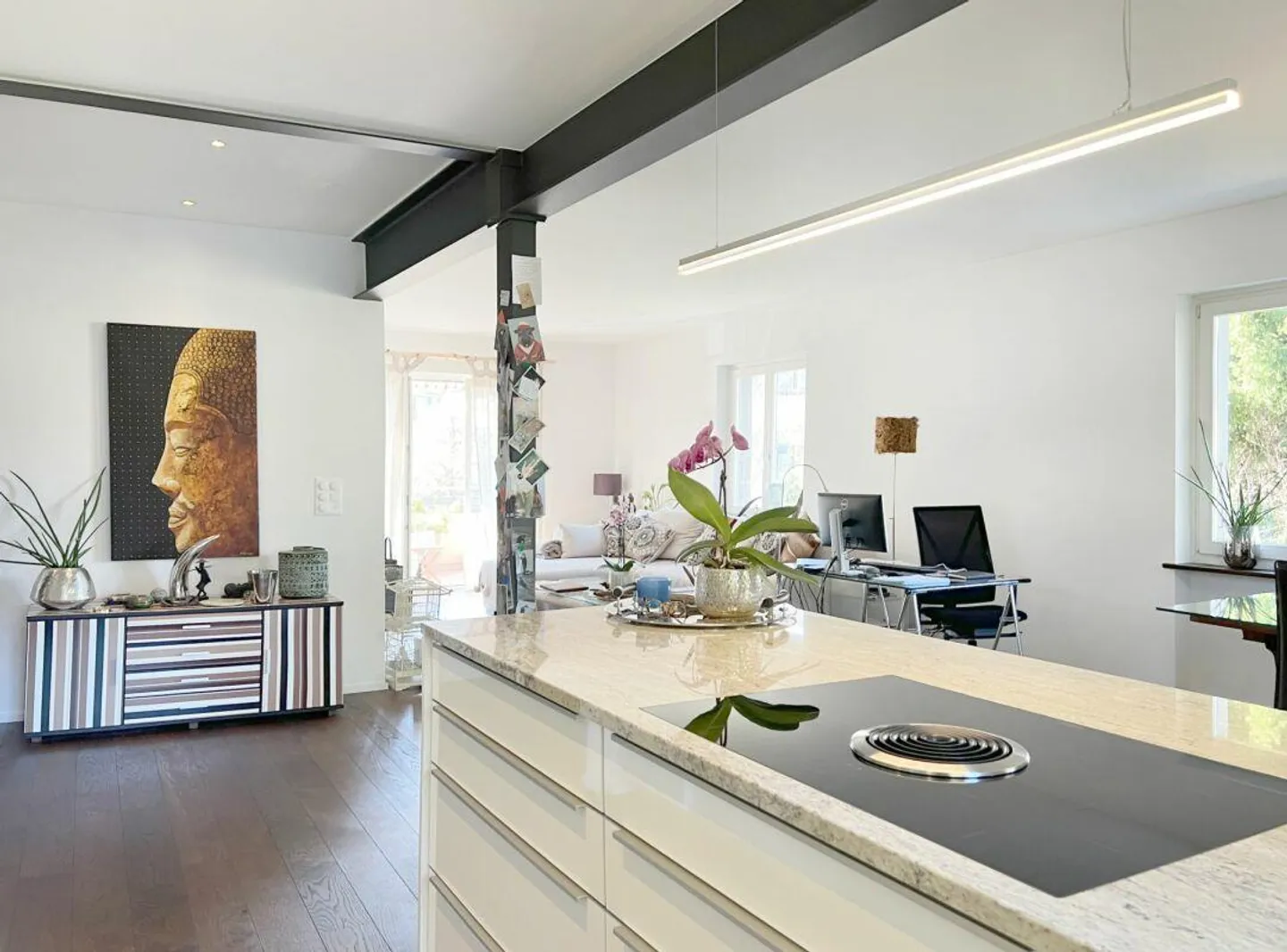 Exklusive möblierte Loft-Wohnung mit separatem Schlafzimmer - Foto 3 von 12