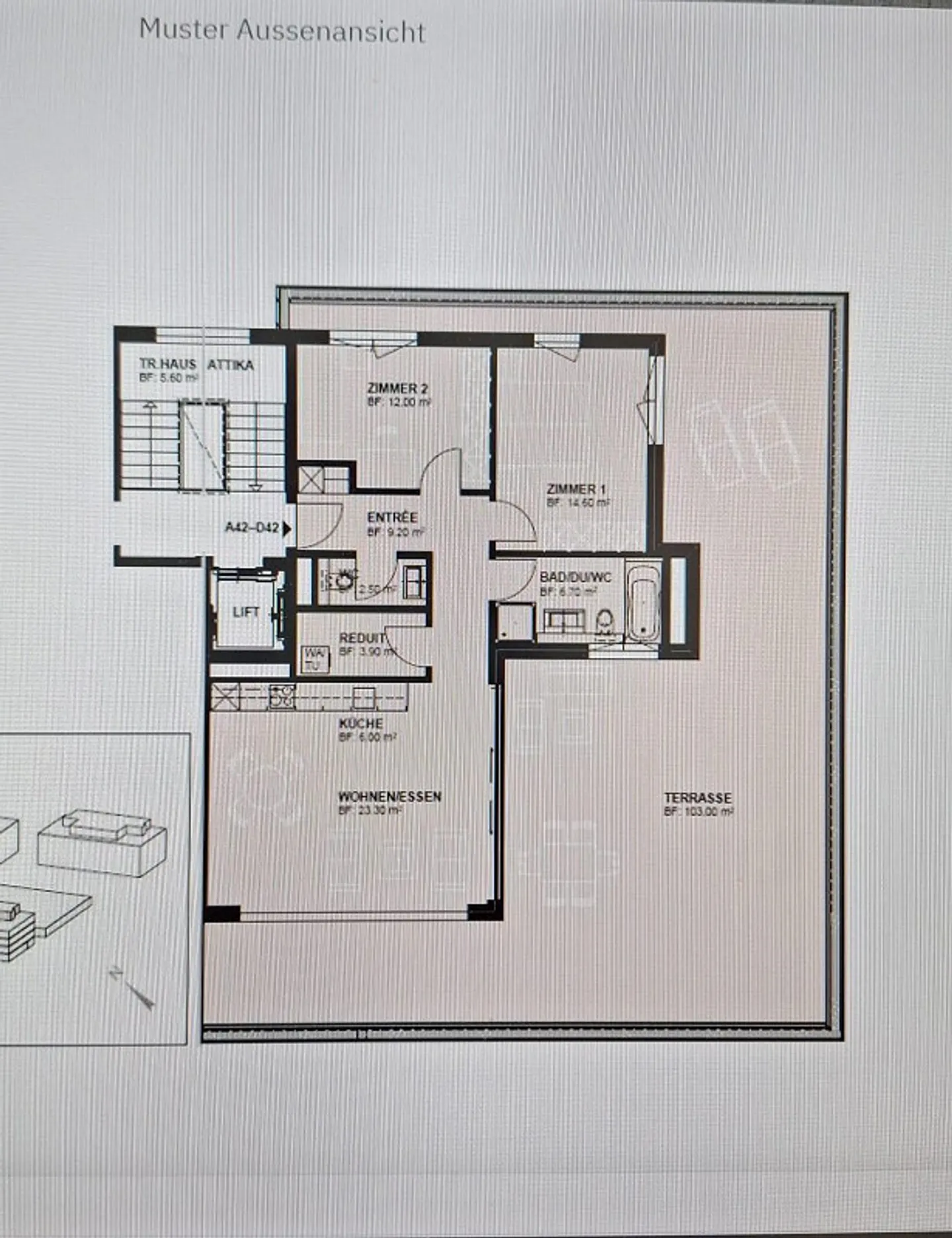 Chambre en Attique - Appartement de 3,5 pièces avec une énorme terrasse ! - Photo 10 sur 10