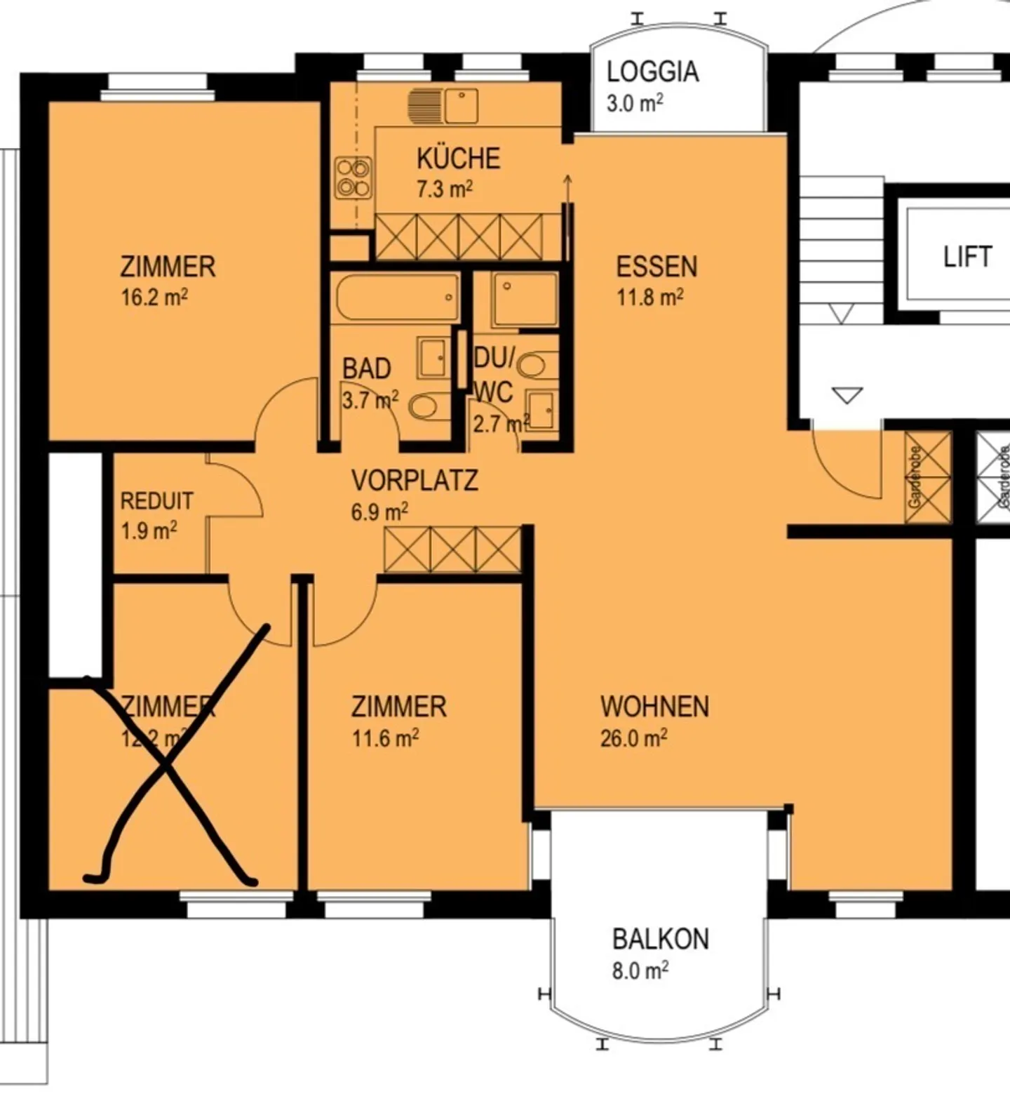3½ ROOM APARTMENT IN LUCERNE, FURNISHED, TEMPORARY - Photo 9 of 9