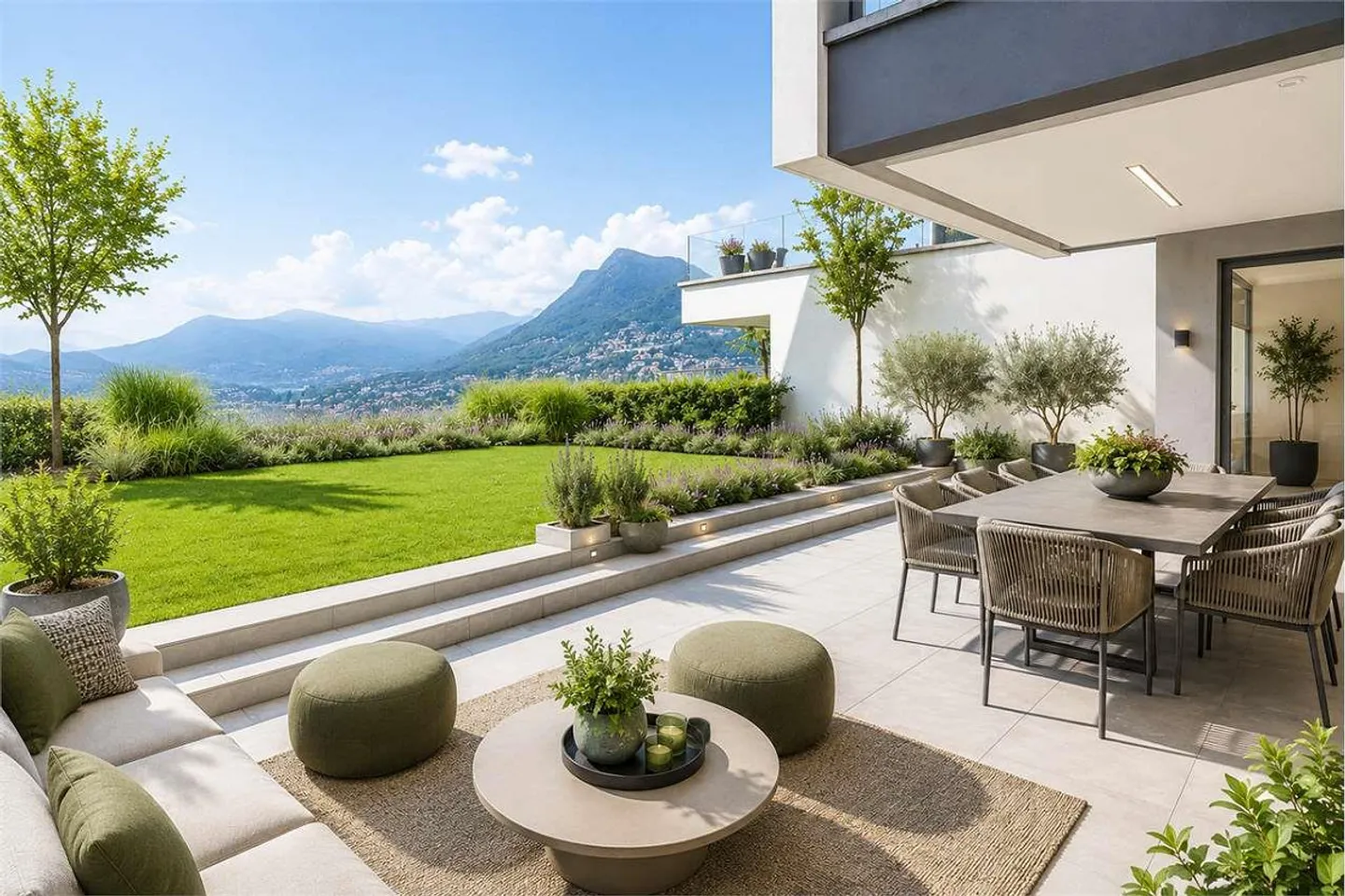 Appartement élégant avec grand espace terrasse et jardin privé - Photo 5 sur 5