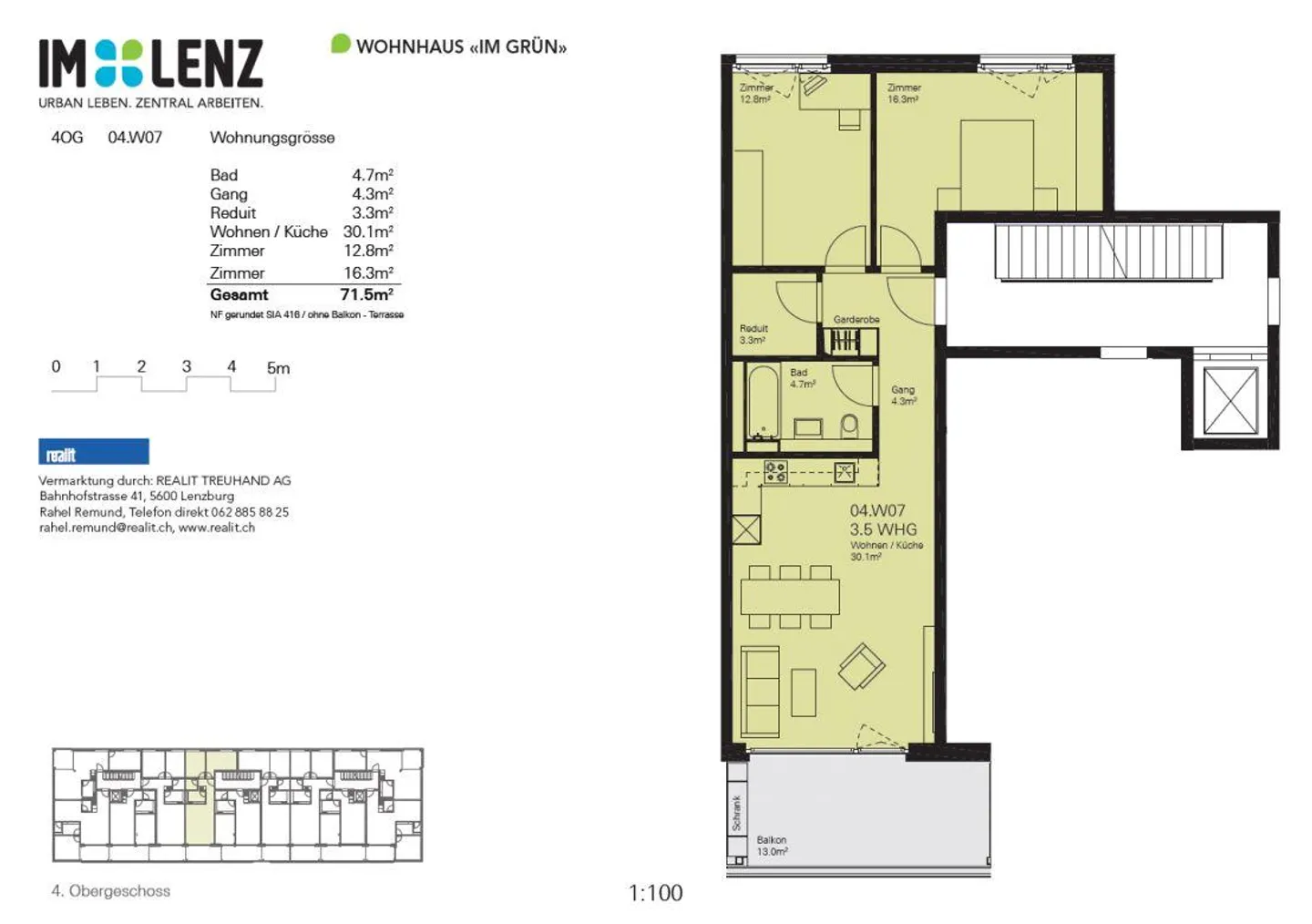 Charmante Wohnung mit Schlossblick - Foto 6 von 6