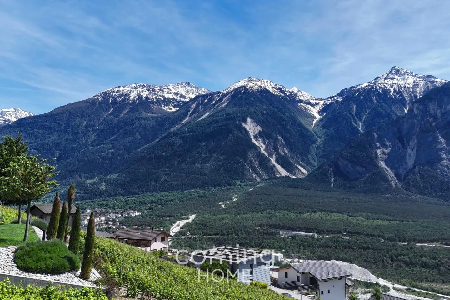 Terreno soleggiato a Leuk con vista mozzafiato - completamente servito - Foto 8 di 10