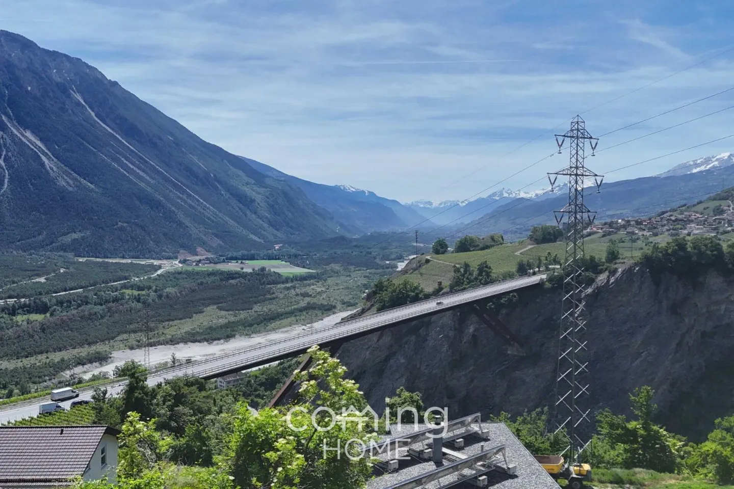 Terreno soleggiato a Leuk con vista mozzafiato - completamente servito - Foto 7 di 10