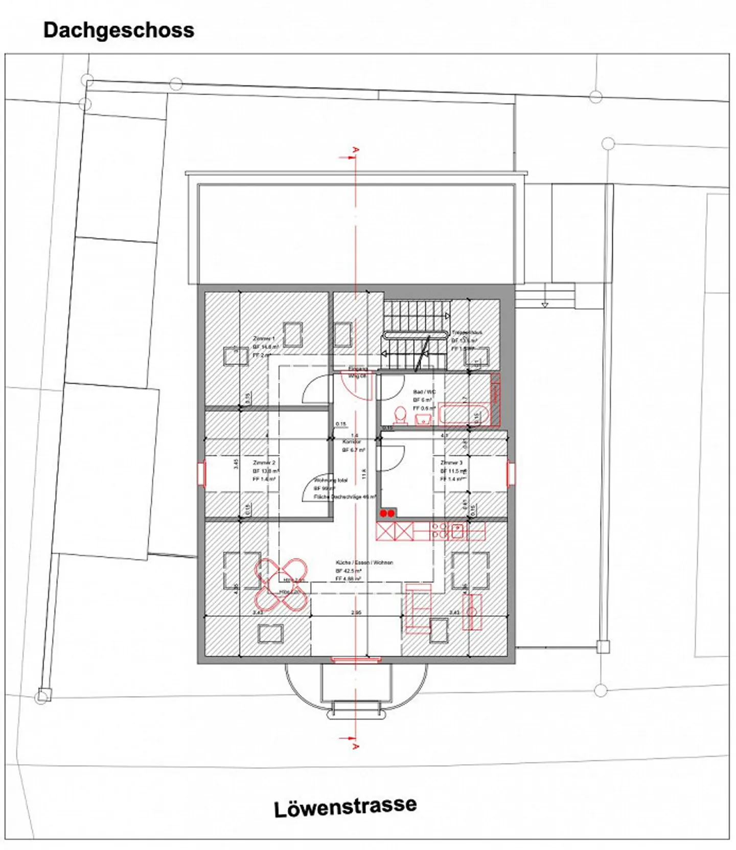 Première location après rénovation complète 3.5 pièces penthouse en emplacement central - Photo 6 sur 6