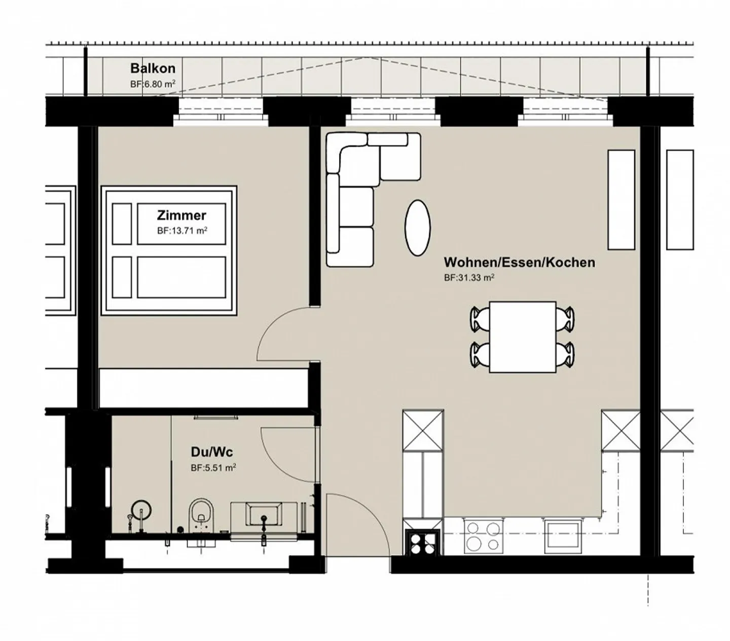 2½-Zimmerwohnung mit Keller - Foto 3 von 3