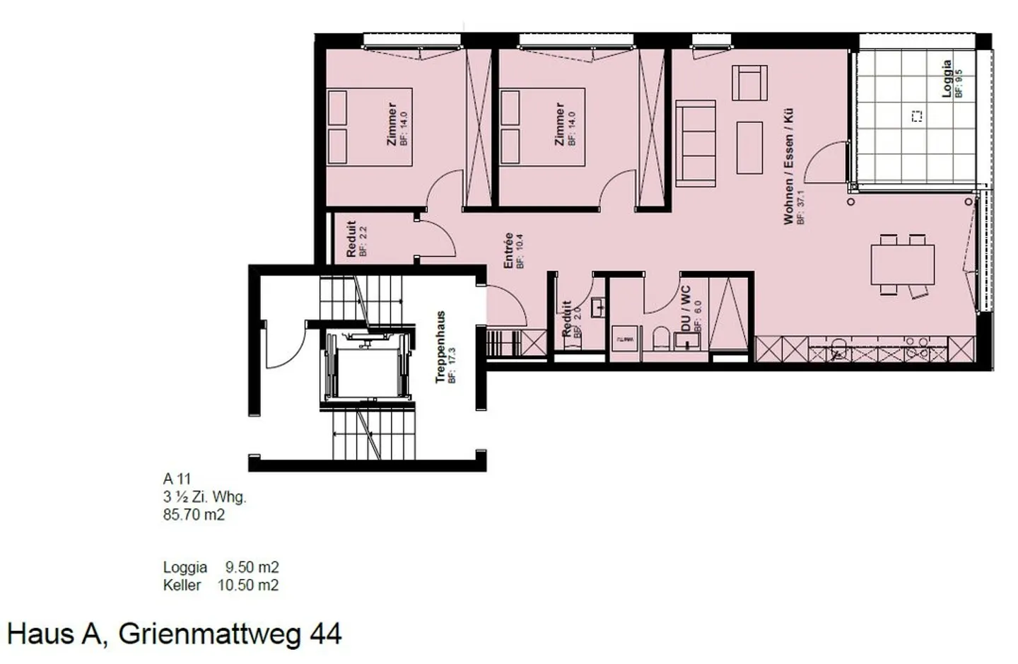 Moderne 3.5-Zimmerwohnung mit Blick ins Grüne - Foto 7 von 7