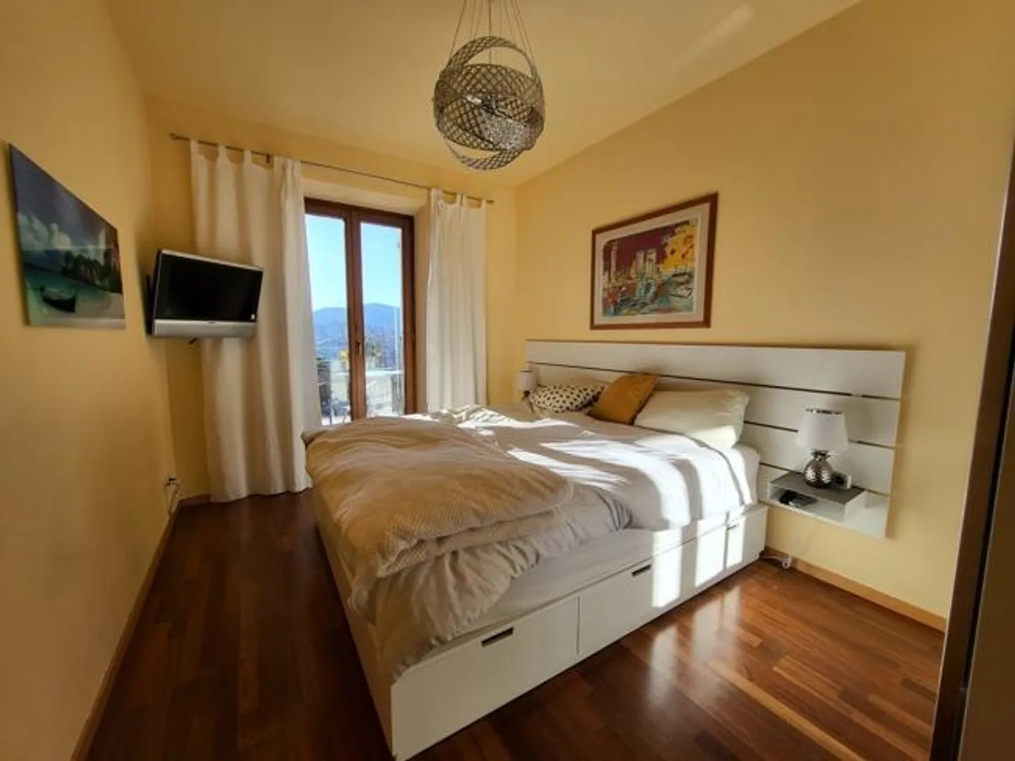 Affitto a breve o lungo termine disponibile - appartamento panoramico con vista lago Ruvigliana / 2.5 locali con vista lago e piscina (anche per brevi periodi) - Foto 5 di 8
