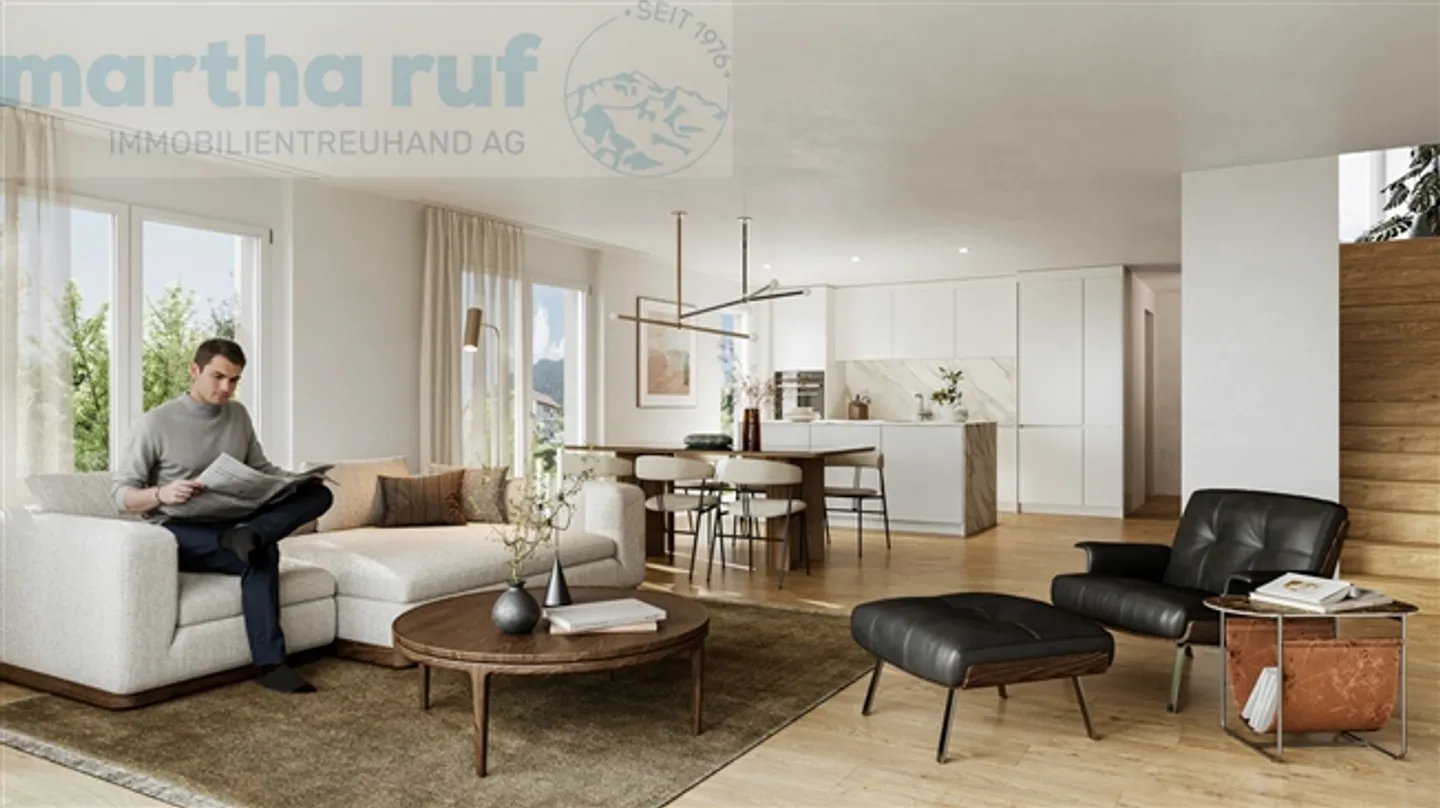 5.5-Room Semi-Detached House with a Panorama of the Jungfrau Massif - Photo 2 of 7