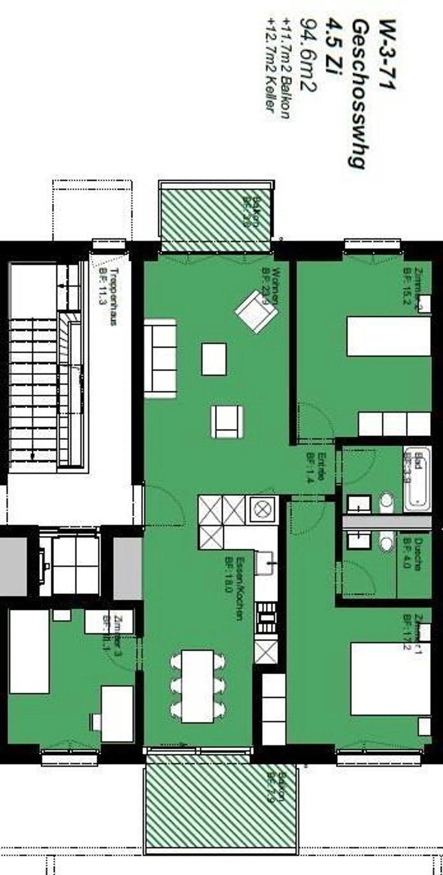 4½ Room Apartment in 6032 Emmen (2 Balconies, New Building) - Photo 10 of 10