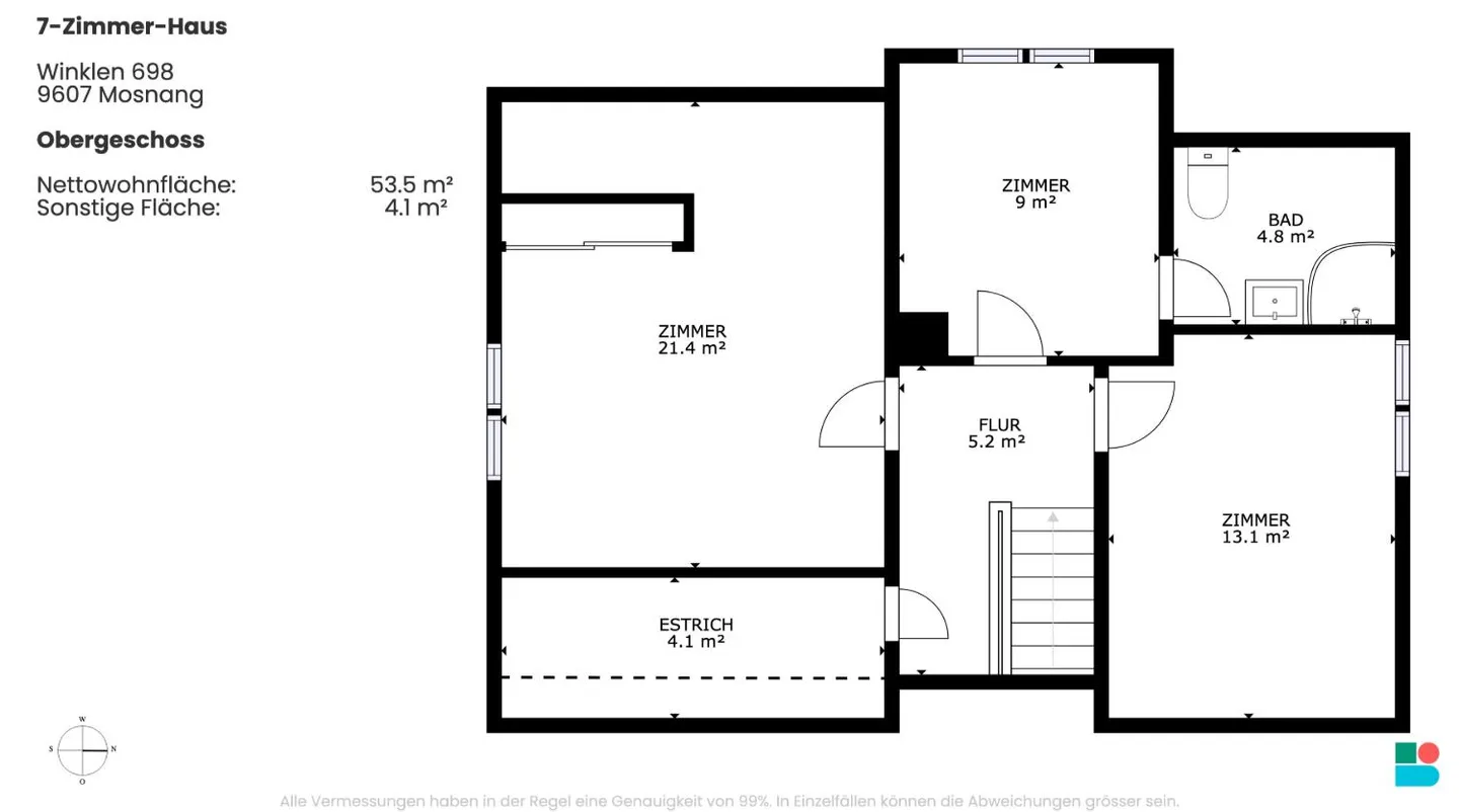 Charming 6.5-Room House for Families and Nature Lovers in Mosnang - Photo 10 of 11