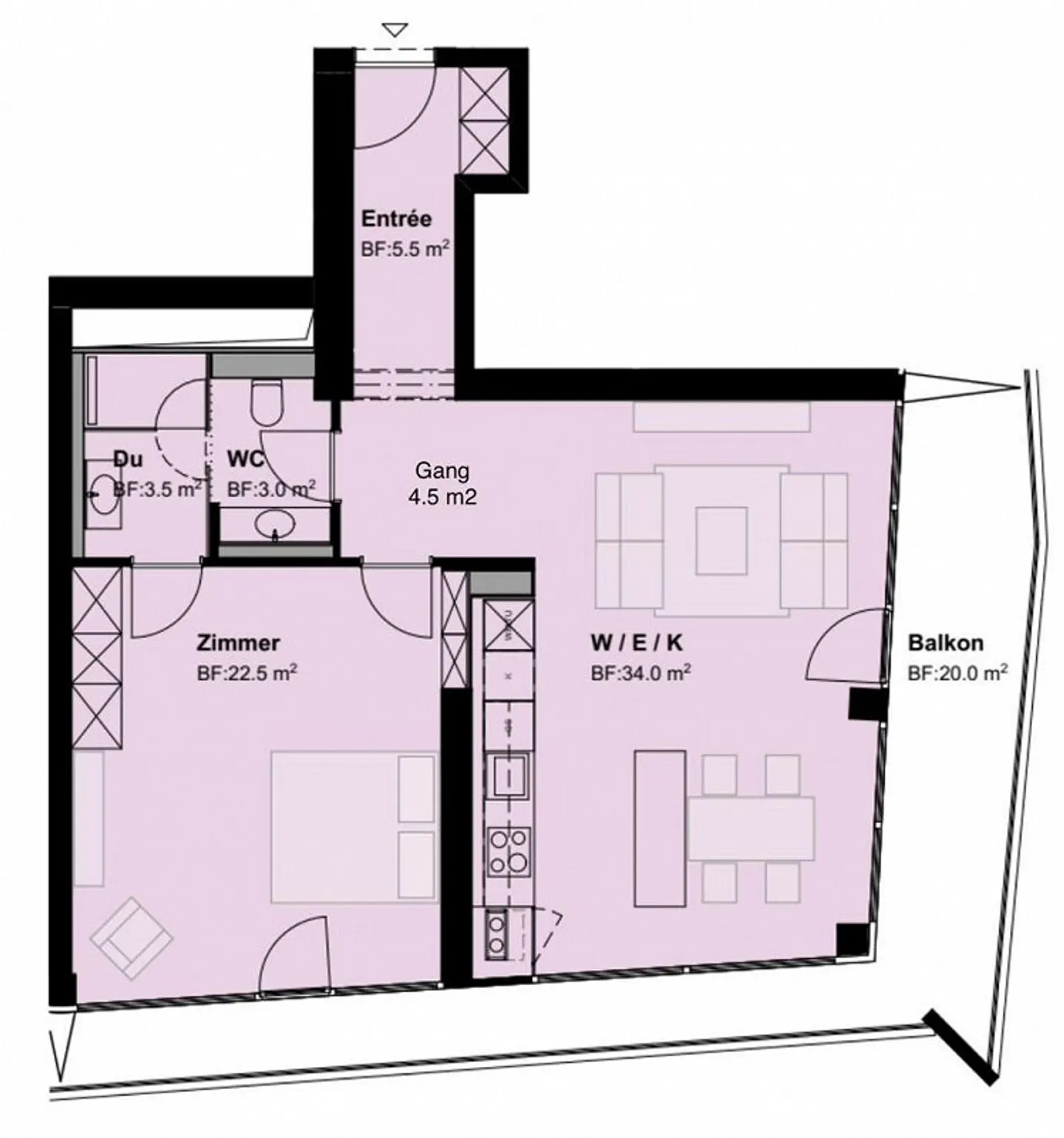 Appartement d'angle exclusif de 2,5 pièces avec panorama alpin au 13ème étage - Photo 11 sur 11