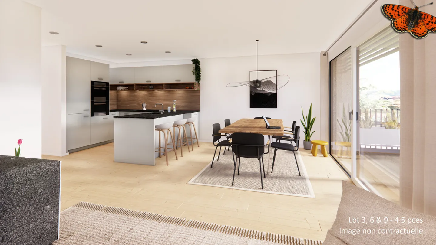 Superbo appartamento 4½ a Broc con grande balcone coperto! - Foto 1 di 7