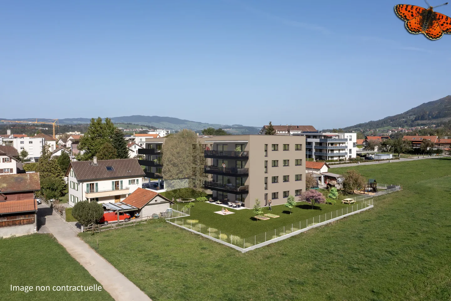 Superbo appartamento 4½ a Broc con grande balcone coperto! - Foto 5 di 7