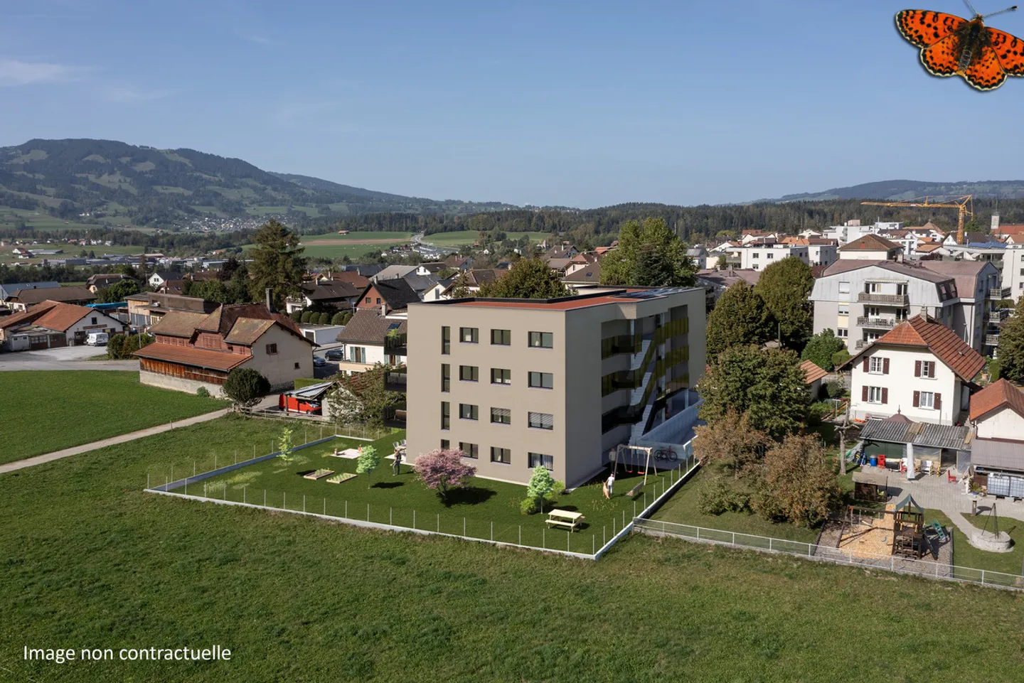 Superbo appartamento 4½ a Broc con grande balcone coperto! - Foto 6 di 7