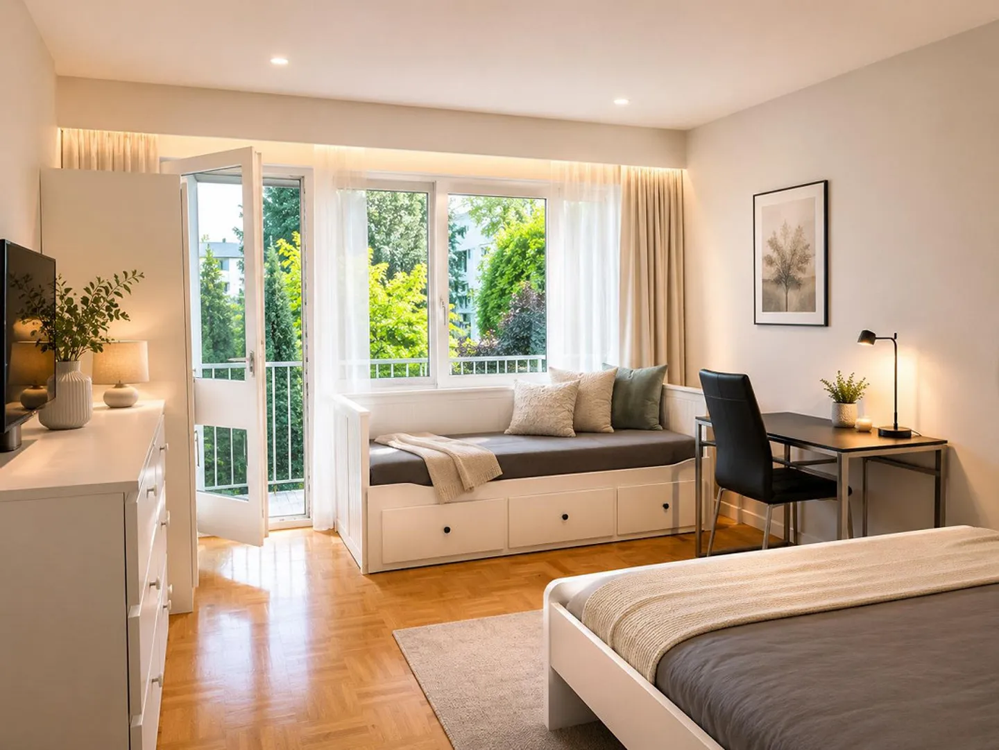 Appartamento 3,5 stanze completamente arredato - Pronto per essere abitato con balcone a Basilea - Foto 5 di 14