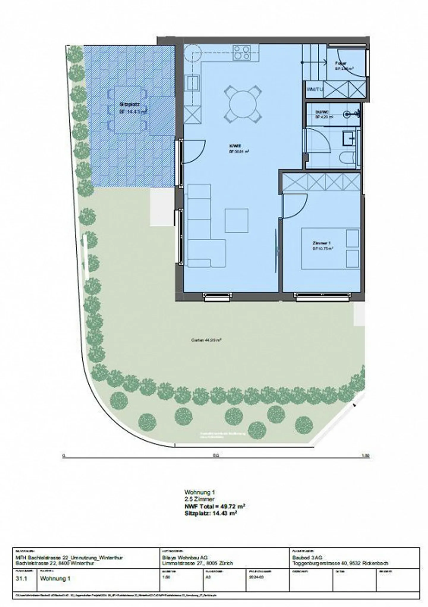 Appartamento al piano terra di 2,5 stanze a Winterthur - Foto 13 di 13