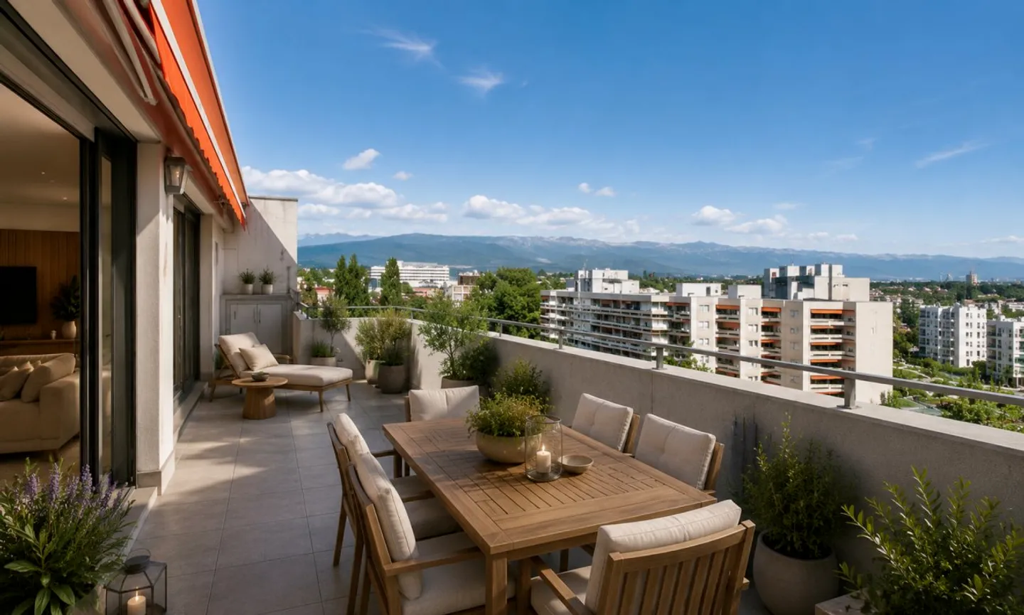 Attique rénové avec terrasses - Photo 2 sur 2