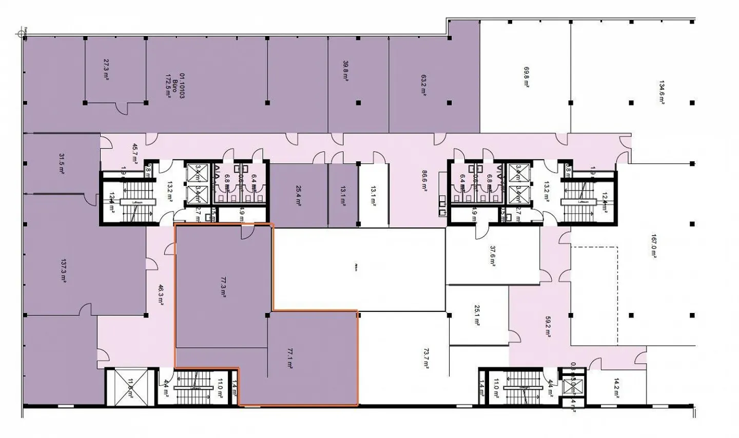 155m² - Espace de bureau représentatif dans un emplacement attrayant en tant que surface partielle - Photo 13 sur 13