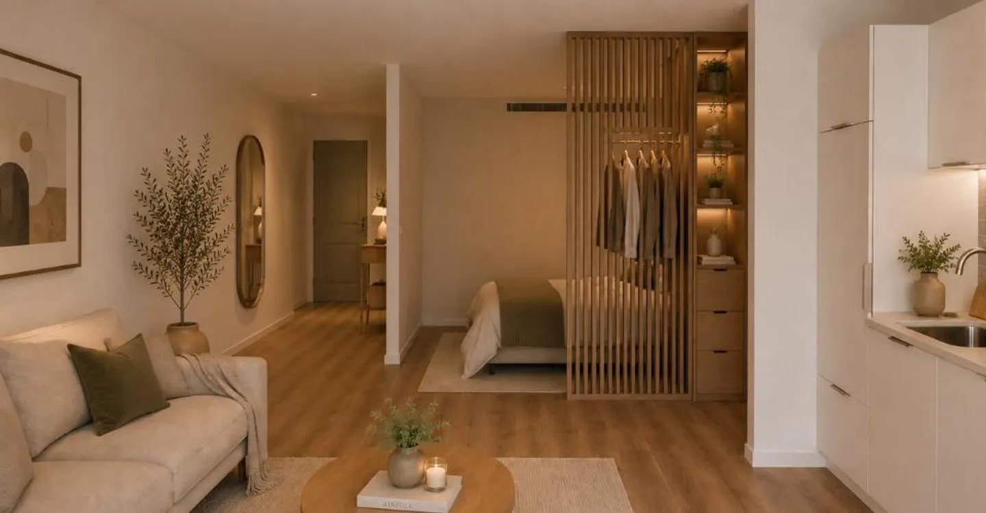 Studio moderno con balcone - Foto 3 di 8