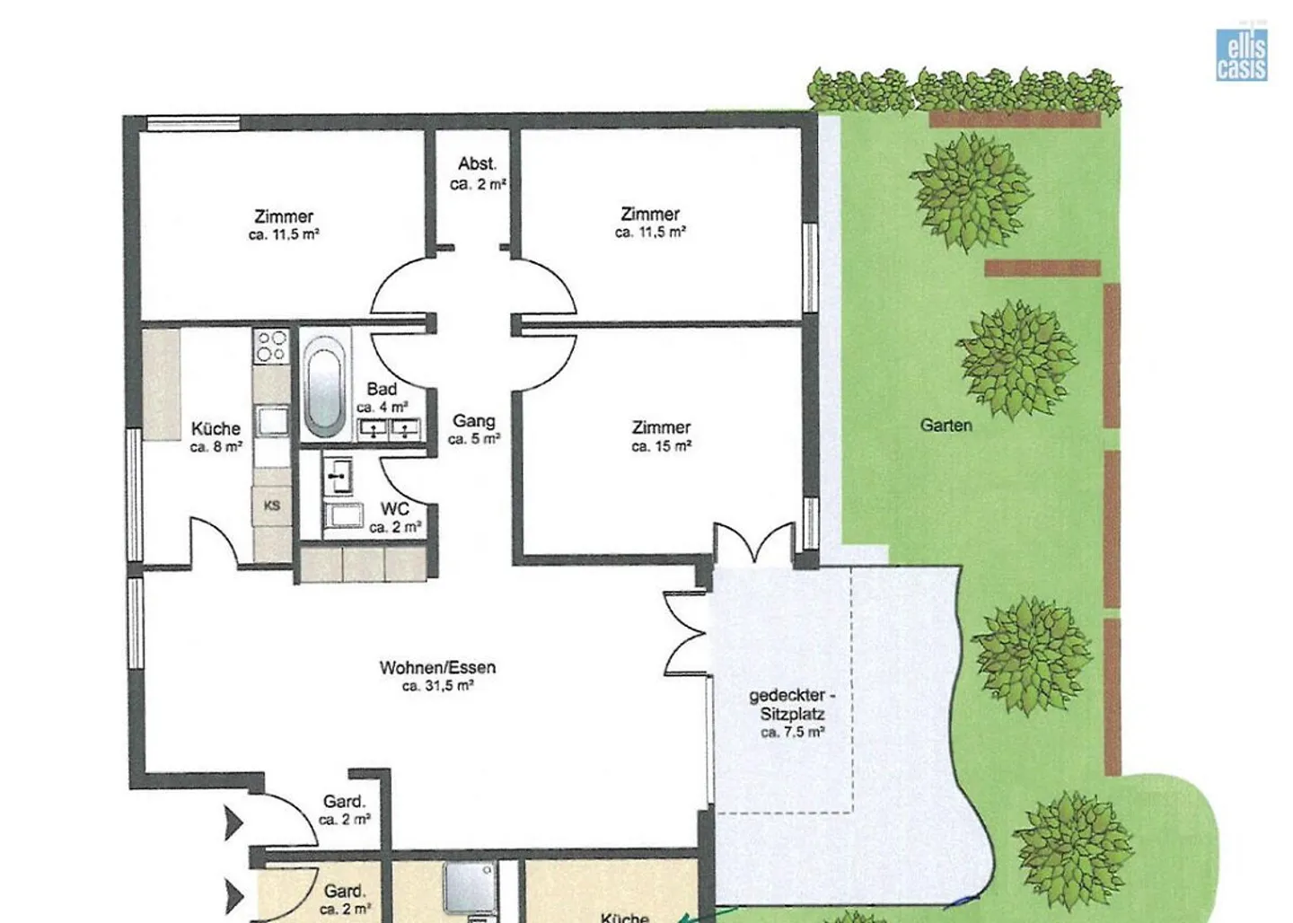Familienfreundliche Gartenwohnung - Foto 15 von 19