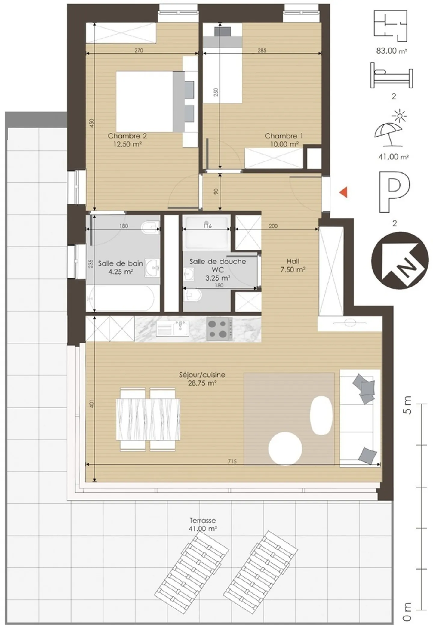 Magnifique appartement de 4 pièces avec terrasse à Chêne-Bougeries - Photo 12 sur 12