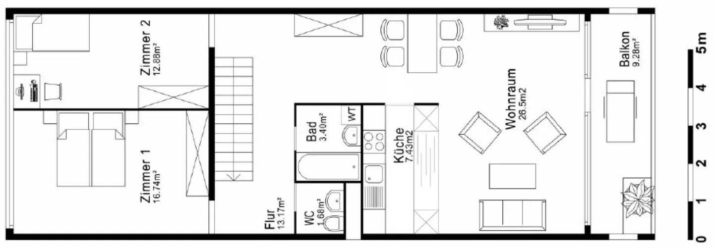 Maisonette de 4,5 pièces à Bern-Bümpliz - Photo 2 sur 3