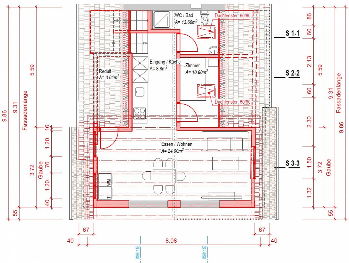 Appartamento mansardato ristrutturato moderno di 2 stanze - Foto 11 di 12