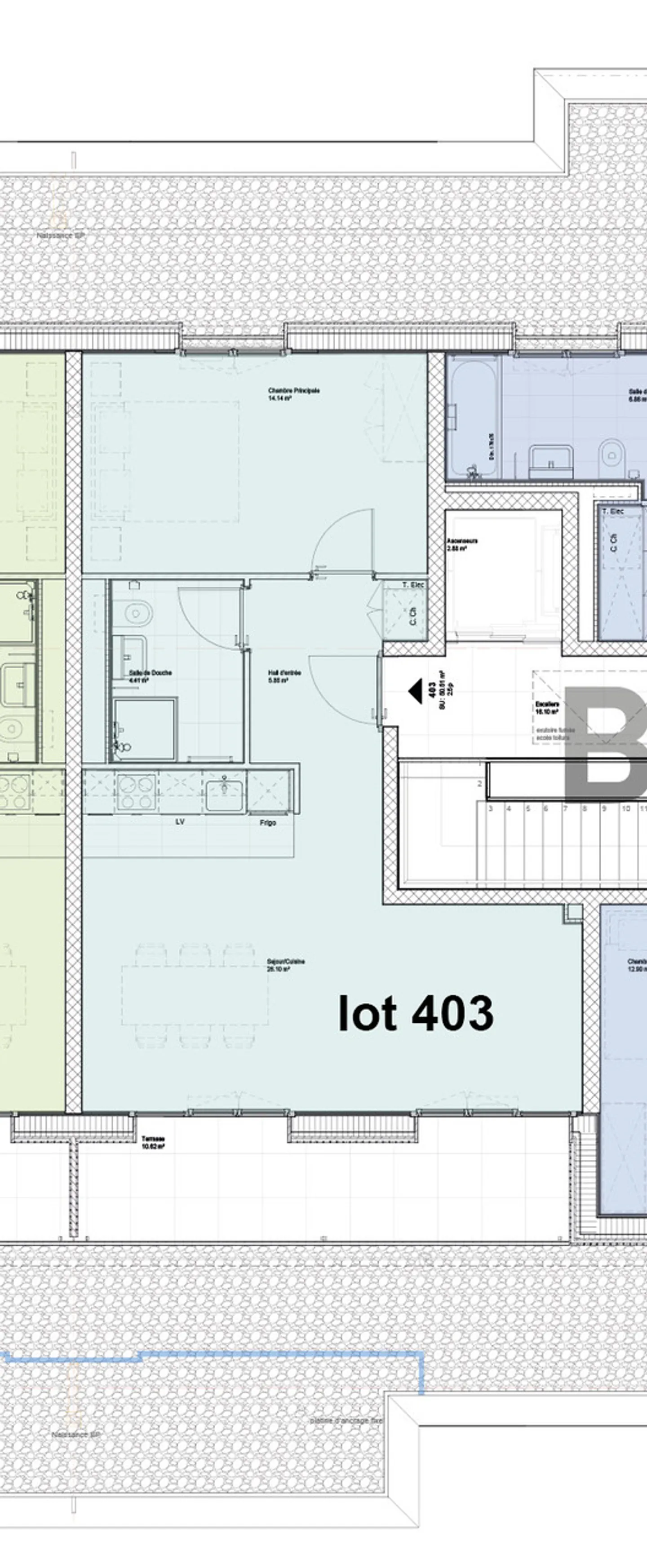 Neue 2,5-Zimmer-Wohnung von 55m², im Dachgeschoss mit Terrasse - Foto 7 von 7