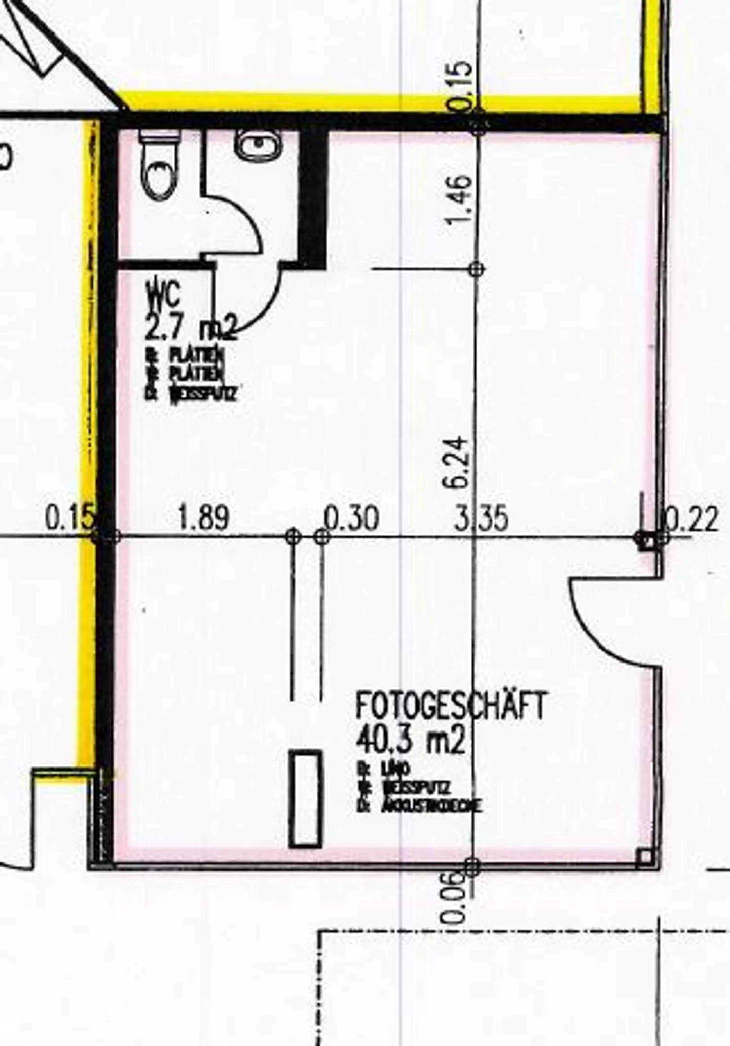 Magasin d'angle (environ 45m²) avec vitrine dans un emplacement central à Aesch - Photo 3 sur 3