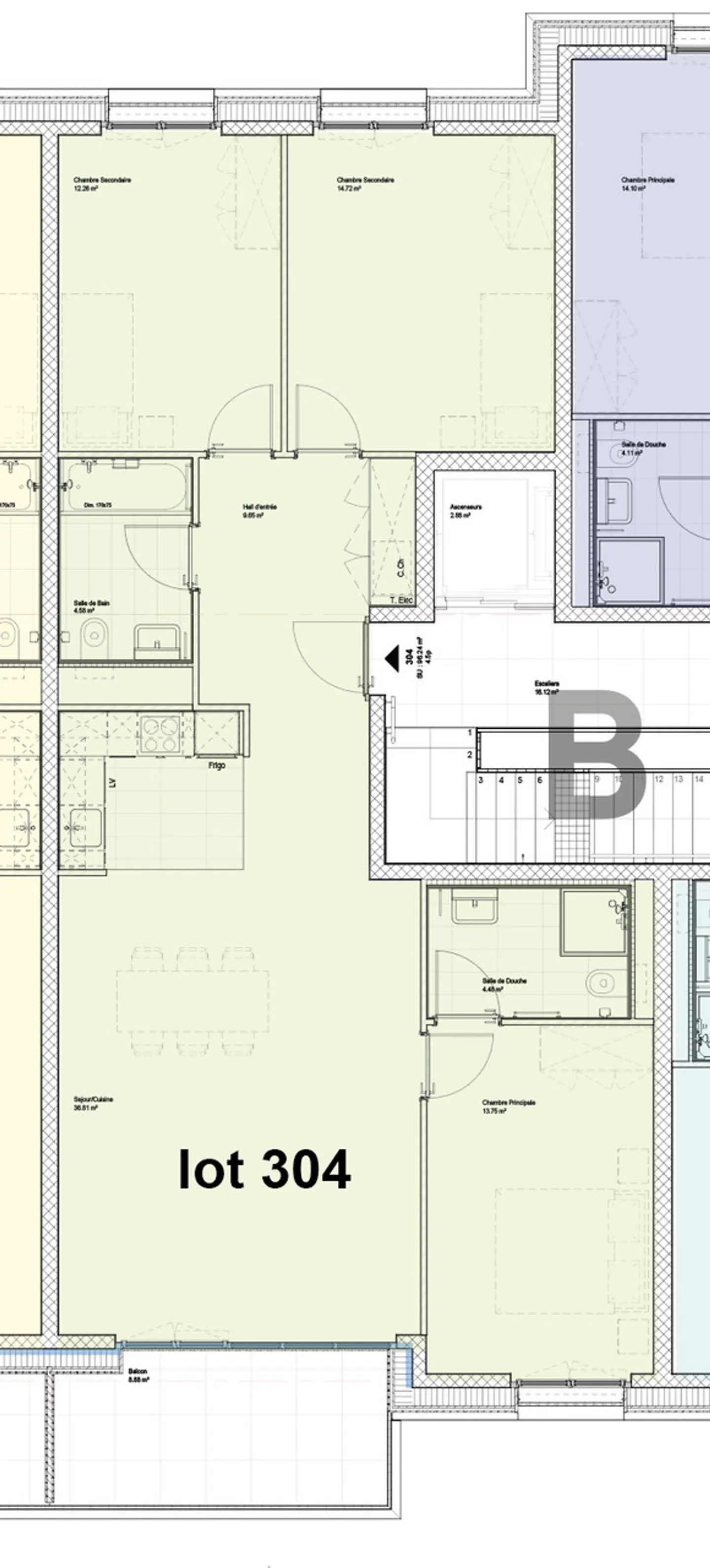Nuovi appartamenti 4.5 di 100m² con balcone - Foto 9 di 10